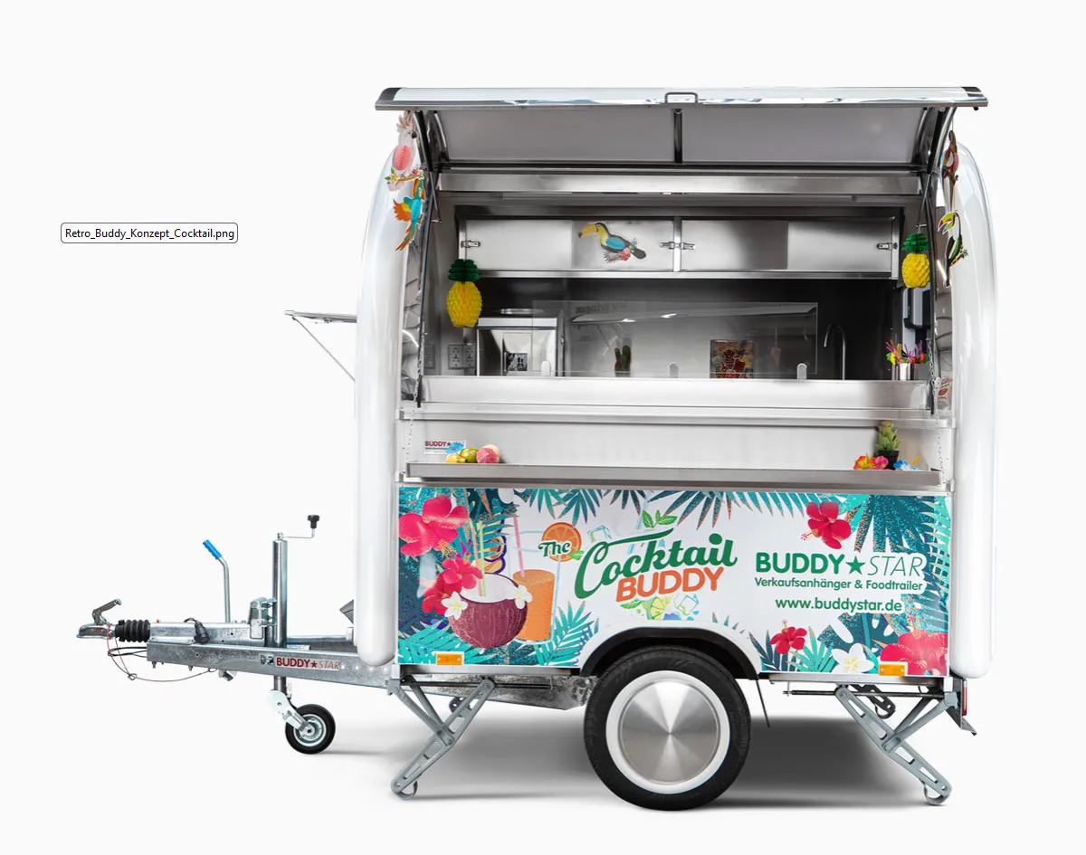Mobile Cocktailbar als Buddy★Star Verkaufsanhänger